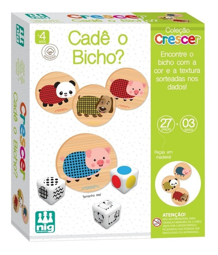 Brinquedo Educativo Crescer Cade O Bicho Da Nig Brinquedos