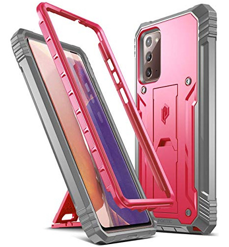 Funda Para Galaxy Note 20 Ultra Con Soporte Tapa Metal Rosa