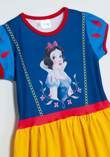 Vestido Princesa Blanca Nieves Snow White Tull Disney Nena