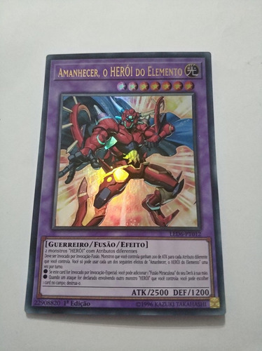 Yugioh Amanhecer, O Herói Do Elemento Português (Usado)
