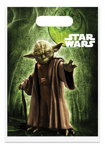 Bolsa Para Dulces 6pcs Yoda Star Wars Cumpleaños Party