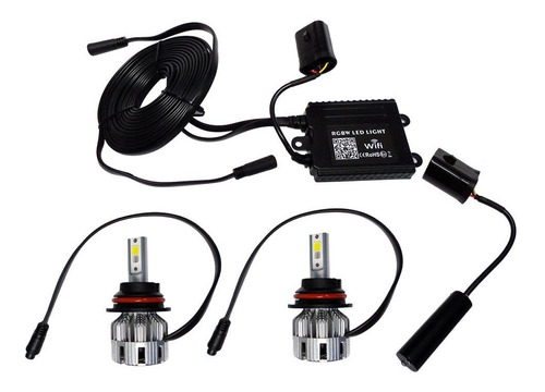 Kit De Focos Led 9007 Wifi Rgb Luz Multicolor