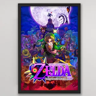 Cuadro The Legend Of Zelda Majoras Mask Madera Vidrio Poster
