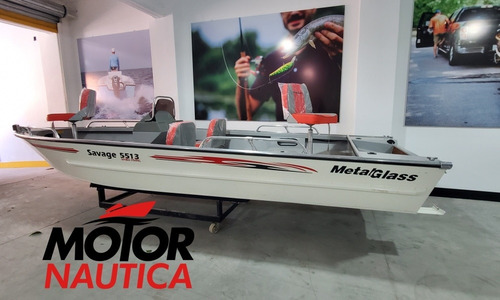 Imagen 7 de 15 de Lancha Metalglass Savage Aluminio Ideal Pesca