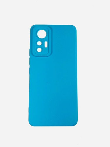 Case Capinha Capa Emborrachada Veludo Para Xiaomi Mi 12 Lite Cor Azul Piscina