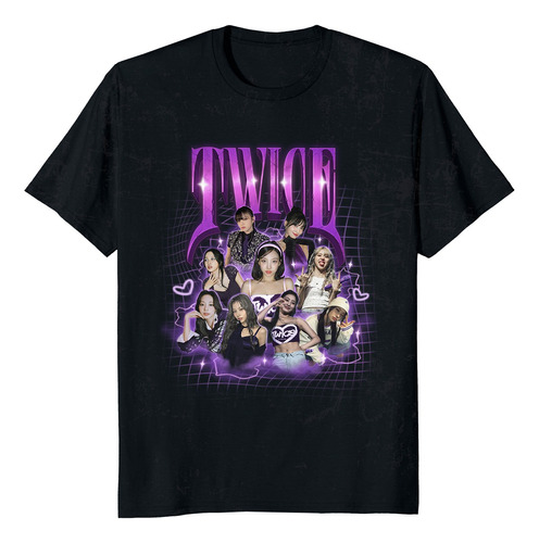 Playera Unisex Vintage Retro Kpop Twice Grupo Completo