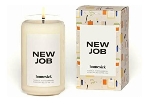 Homesick Vela Perfumada, New Job, Aromas De Cuero, Canela,