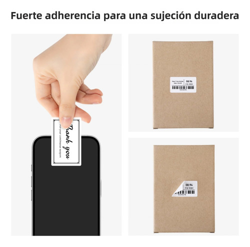 4 Rollos De Etiquetas Blancas Aiyin B21 50 X 30 Mm