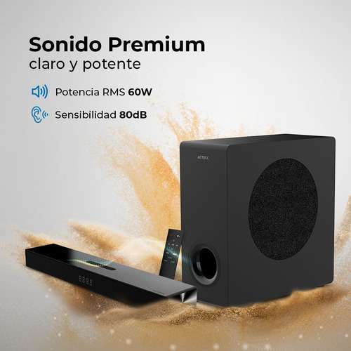 Barra De Sonido Para Computo Y Tv Dynamic Thin Bs600 Color Negro Frecuencia 180Hz - 18kHz