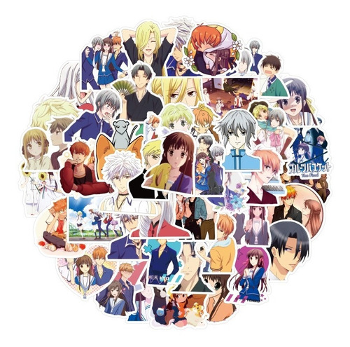 Fruits Basket 50 Calcomanias Stickers De Pvc Vs Agua Furuba