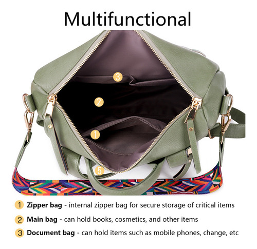 Mochila Tipo Cartera Multiusos Para Mujer, Bandolera