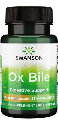 Suplemento Probiotico Swanson Ox Bile 60 Caps Importado Eua
