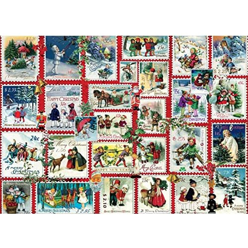 Classic Christmas Christmas Stamps 1000 Piece Jigsaw Pu...