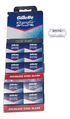 comprar 50 Pzs De Navaja Para Rasurar Doble Filo Gillette Wilkinson