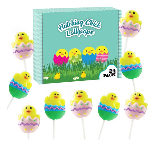 Caramelos De Pascua  Paletas Para Incubacion  24 Lechones