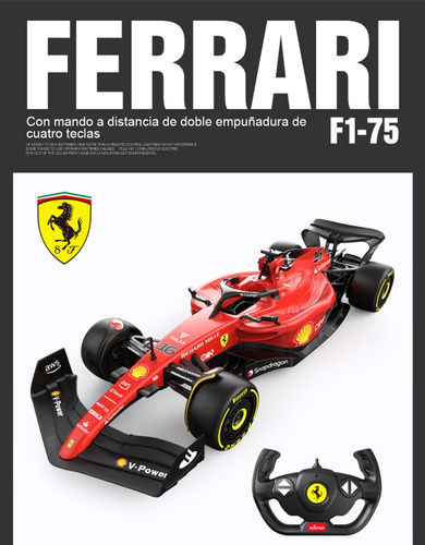 Mando A Distancia Rc 1/12 Ferrari F1-75 #16 Charles Leclerc