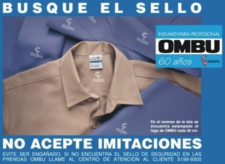 Imagen 3 de 8 de Camisa De Trabajo Ombu Col Vs 50al56