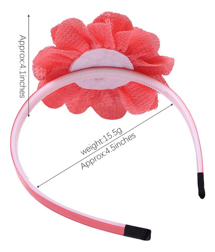 12 Diademas De Flores De Gasa Para Niñas Accesorios De Cab