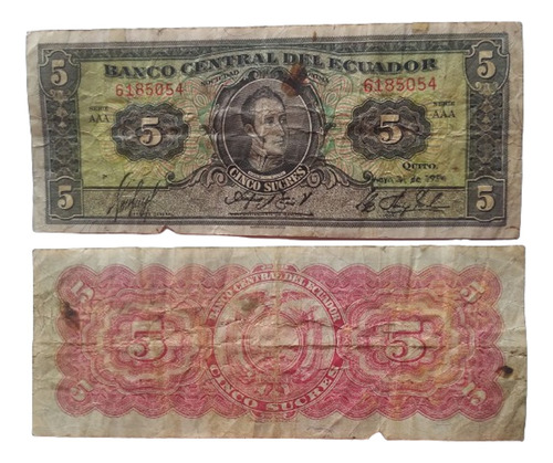 Billete Ecuador 1954-may-24