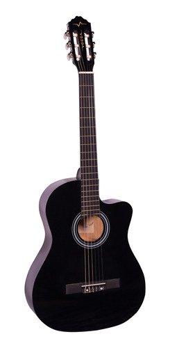 Violão Iniciante Nylon Acústico Vogga Vca204nc Bk Brilhoso