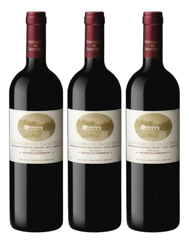 Vino San Pedro De Yacochuya 750 Ml Cafayate Salta Pack X3