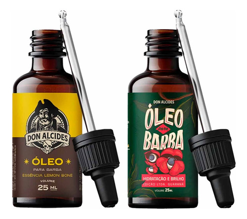 Kit 2x Óleo Para Barba Lemon Bone E Guaraná Don Alcides