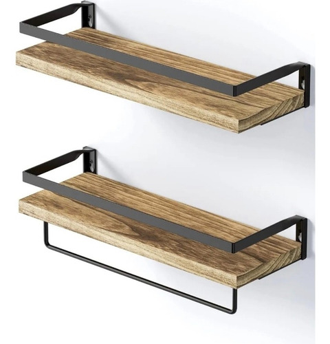 Repisas  Minimalistas De Madera Modernas X2 Estantes