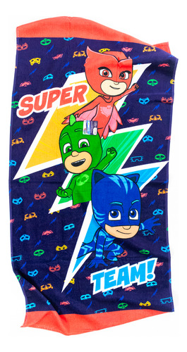 Toalla Oficial Pj Masks: Heroes En Pijamas, 100% De Algodón