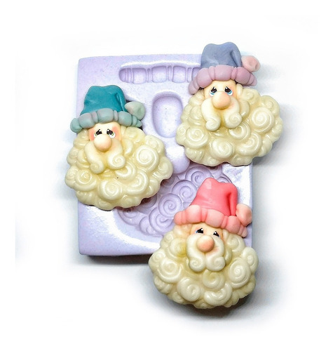 Molde De Silicona Práctico Navidad Porcelana Fría Santa 010