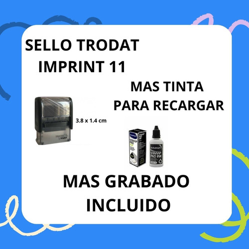 Sello Automatico Imprint 11 C Grabado Y Tinta Para Recargar
