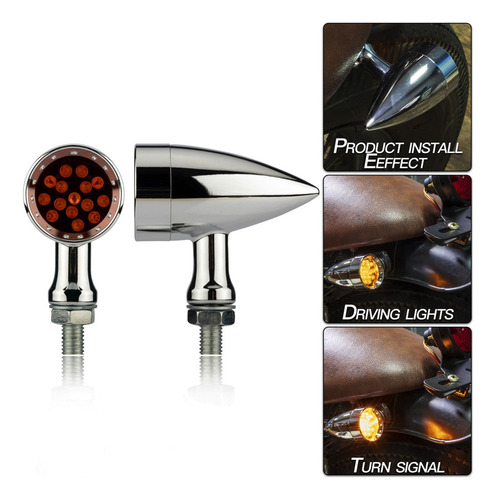 Intermitentes Led De Metal Vintage Para Accesorios De Mo [u]