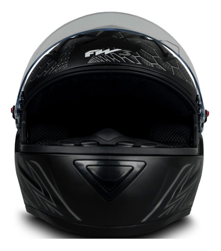 Capacete Com Viseira Fw3 De Moto Feminino Preto Gt2 60 Fosco