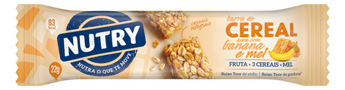 Barra De Cereais Nutry Aveia Banana E Mel 22g C/ 24 Unidades