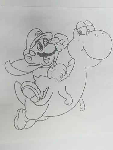 Libro Para Colorear De Yoshi Y Super Mario (tapas Blandas)