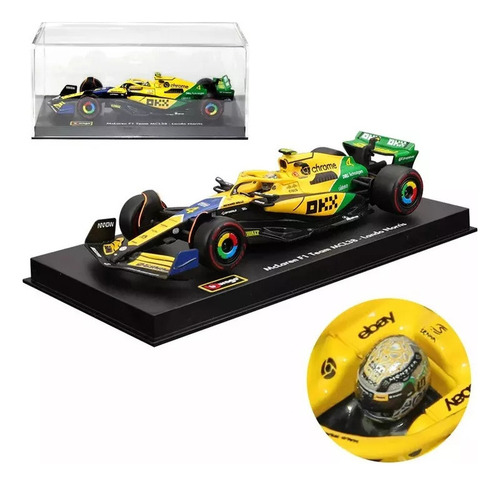 Para Zya Bburago 1:43 F1 Mclaren Mcl38 Norris Mónaco Ayrton