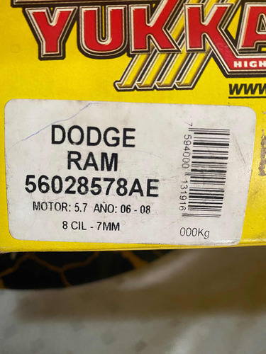 Juego De Cable Dodge Ram 5.7 06/08 Marca Yukkazo