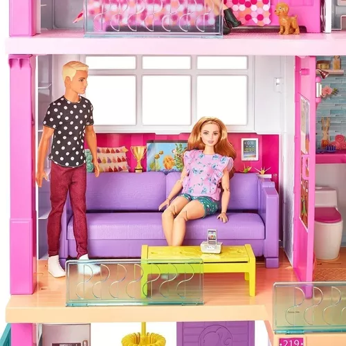 Casa dos Sonhos Barbie Mansão 3 Andares De Luxo C/ Acessórios