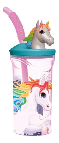 Vaso Con Sorbete Figura Unicornio 360ml Cresko