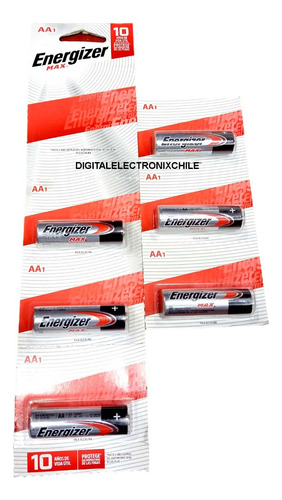 Pack 6 Unidades Doble Aa Energizer Max Alcalinas L/duracion