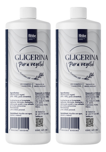 Imagen 1 de 5 de Glicerina Vegetal Pura Usp (grado Alimenticio) 2 Kg