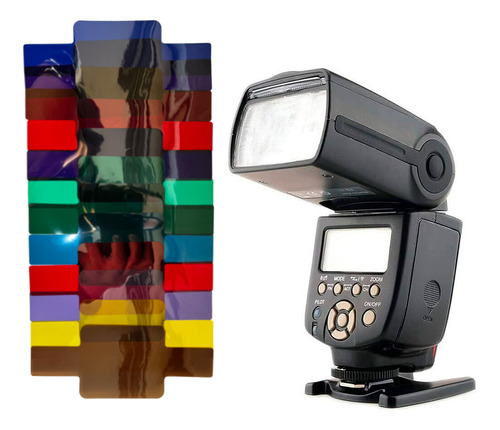 Kit Flash Yongnuo Yn560iv + 12 Geles Filtro De Colores
