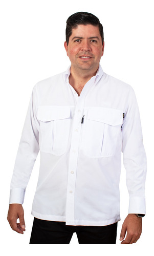 Camisa Pescador Hombre Control De Humedad Upf50 Antidesgarre