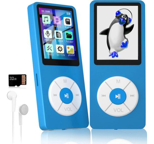 Reproductor De Mp3 Con Tarjeta Tf De 32 Gb, Altavoz Hd Incor