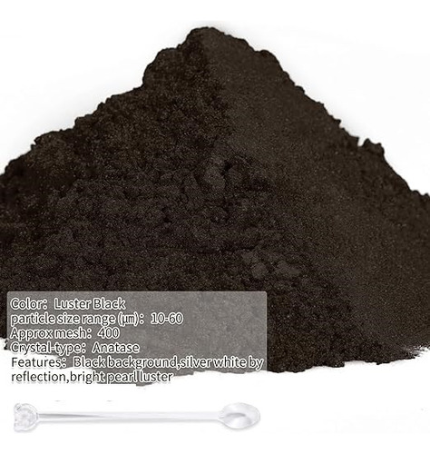 Pigmento Polvo Mica Negro 50 Gramos Grado Cosmetico Resina