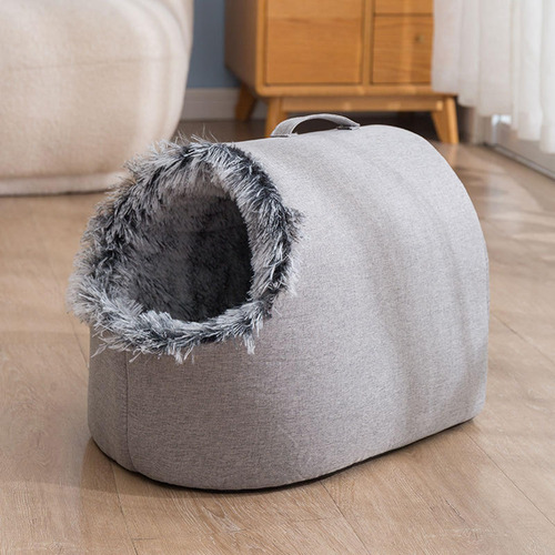 Mascota Casa De Gato Nido Cama De Perro Pequeño Gris Claro