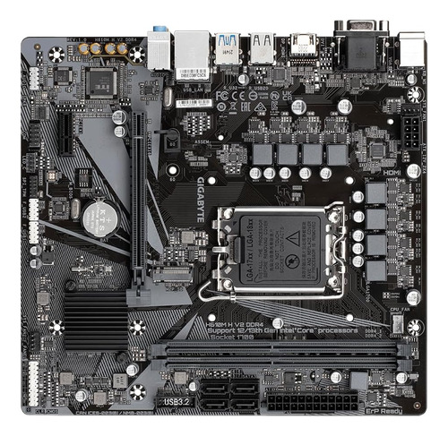 Gigabyte H610m H V2 Ddr4 Placa Base: Admite Intel Core 14th