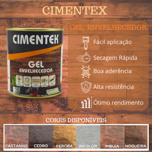 Kit Com 2 Tinta Para Imitar Madeira Cimentek 3,6l