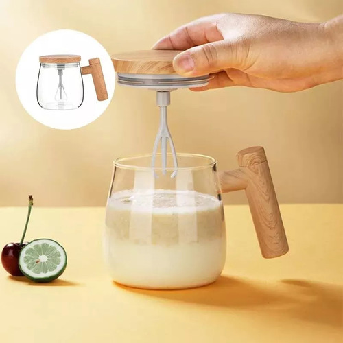 Taza De Vidrio Con Mezclador Automático Funciona Con Pilas