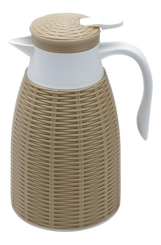 Garrafa Termica 1l Com Rattan De Plastico Marrom Tress Lyor