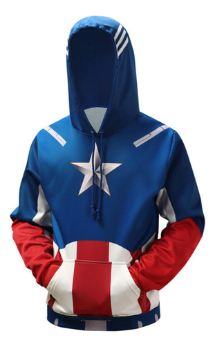 Halloween Cosplay Vengadores 4 Capitán América Sudadera